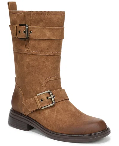 Naturalizer Women's Latoya Mid-shaft Moto Boots In Brown