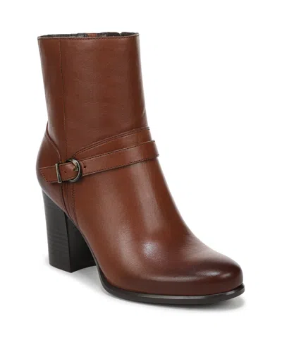 Naturalizer Women's Leighton Block Heel Ankle Booties In Brown