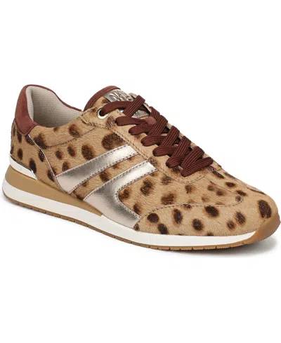 Naturalizer Women's Lorena Closed Round Toe Lace Up Sneakers In Brown