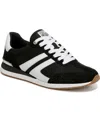 Naturalizer Women's Lorena Closed Round Toe Lace Up Sneakers In Black,white Fabric,suede,leather