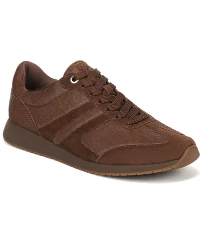 Naturalizer Women's Lorena Lace-up Sneakers In Brown Cow Hair,suede