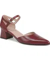 Naturalizer Women's Maddox Block Heel Ankle Strap Pumps In Burgundy