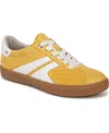 Naturalizer Women's Medina Round Toe Lace Up Sneakers In Spicy Yellow,white Suede,leather