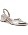 Naturalizer Mila Pointed Toe Slingback Pump In Silver