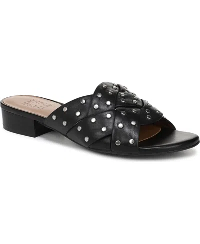 NATURALIZER WOMEN'S MORENA STUDDED BLOCK HEEL SLIDE SANDALS