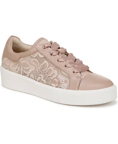 Naturalizer Morrison Womens Lace Up Slip On Casual And Fashion Sneakers In Vintage Mauve Lace,leather