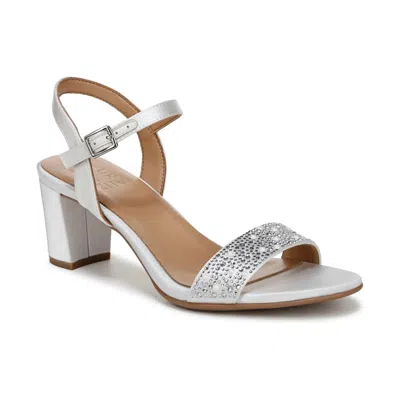Naturalizer Women's  Bristol J4643f1100 Dress Sandals White Block Heel Zap1651 In Neutral