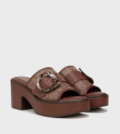 Naturalizer Women's  Clara2 I9953f1200 Sandals Brown Block Heel Platform Hawk2037