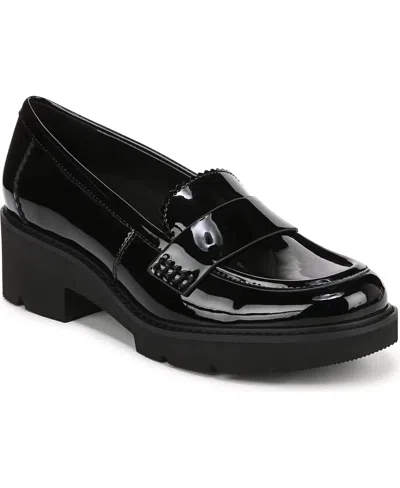 Naturalizer Women's  Dakota Flats Black Patent Patent Lug Sole Loafer Hawk1517