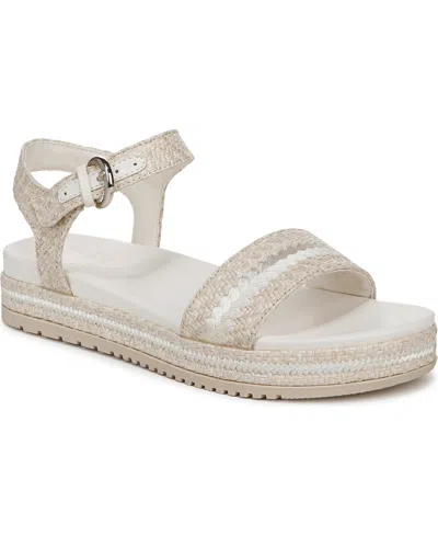 Naturalizer Women's Neila 2 Flatform Sandals In Eggshell Beige Raffia,fabric