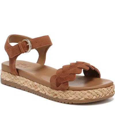 Naturalizer Women's Neila Open Round Toe Flatform Sandals In Brown
