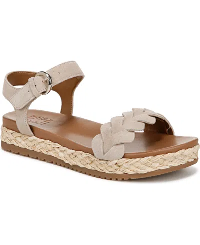 Naturalizer Women's Neila Open Round Toe Flatform Sandals In Deep Porcelain Suede