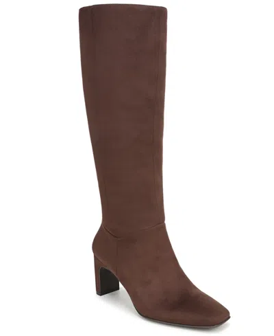Naturalizer Womens Nona Zipper Tall Boots Regular Wide Extra Wide Calf In Brown