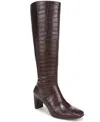 Naturalizer Extra Wide Width Nona Boot In Merlot Red Faux Leather