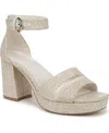 Naturalizer Women's Pearlyn 4 Block Heel Platform Dress Sandals In Eggshell Raffia