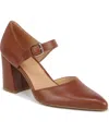 Naturalizer Pixie Womens Faux Leather Pointed Toe D'orsay Heels In Brazil Nut Faux Leather