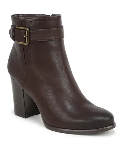 NATURALIZER WOMEN'S SOLANA BLOCK HEEL ZIPPER SHORT BOOTIES