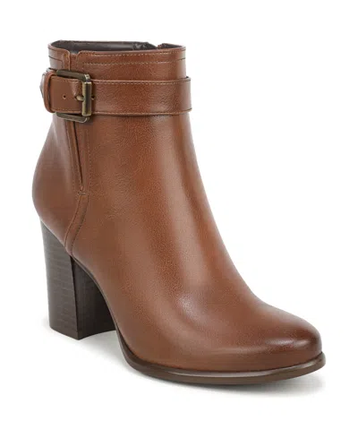 NATURALIZER WOMEN'S SOLANA BLOCK HEEL ZIPPER SHORT BOOTIES