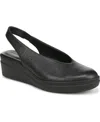 Naturalizer Sutton Slingback Platform Wedge Pump In Black Leather