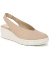 Naturalizer Sutton Slingback Platform Wedge Pump In Coastal Tan Nubuck