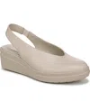 Naturalizer Women's Sutton Closed Almond Toe Slingback Wedges In Porcelain Leather
