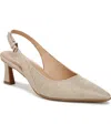 Naturalizer Women's Tansy Snip Toe Dress Slingback Pumps In Coastal Tan Fabric