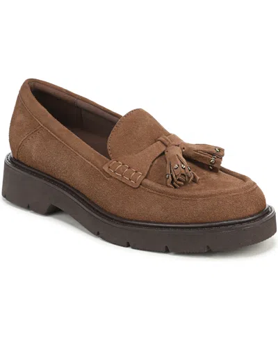 Naturalizer Women's Taya Tassel Lug Sole Loafers In Maple Brown Suede