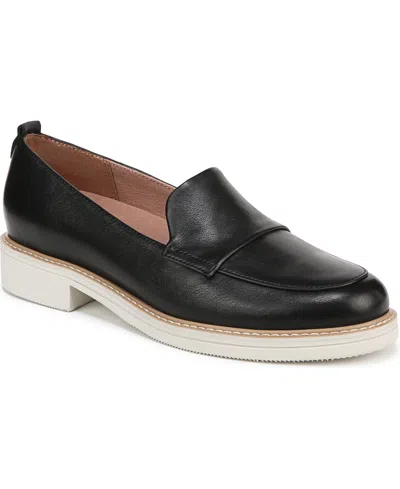 Naturalizer Women's Taylin Block Heel Penny Loafers In Black Leather