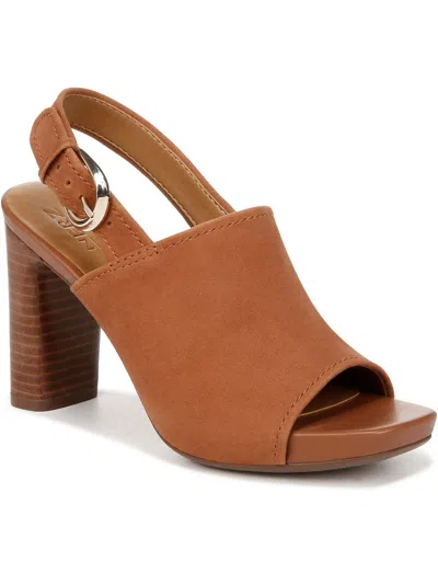 Naturalizer Womens Buckle Square Toe Block Heel In Brown