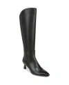 Naturalizer Deesha Boots Women's Black Leather Pointed Toe Knee High Gal125 In Black