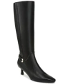 Naturalizer Womens Eartha Tall Snip Toe Dress Boots Regular Wide Calf In Black