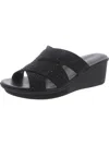 Naturalizer Womens Embellished Slide Wedge Sandals In Black