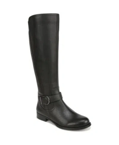 Naturalizer Womens Jaya Knee High Block Heel Riding Boots Regular Wide Calf Extra Wide Calf In Chocolate Brown Leather