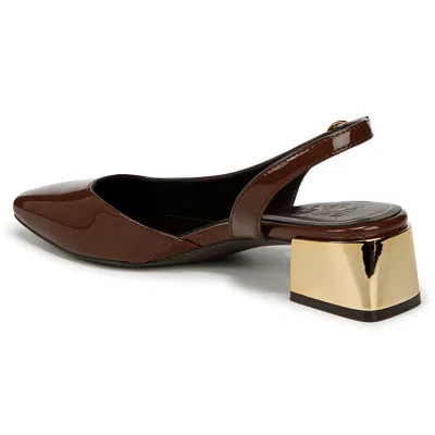 Naturalizer Womens Leather Metallic Slingbacks In Brown