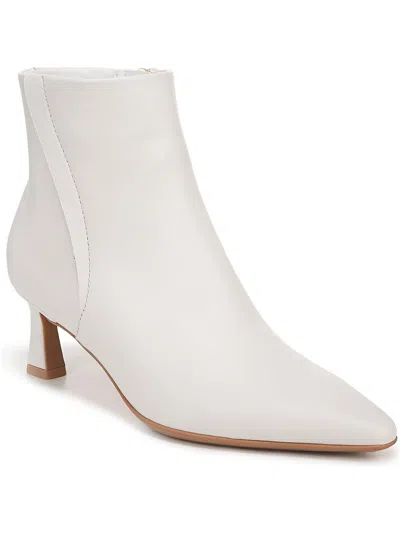 Naturalizer Deesha-bootie Pointed Toe Dress Booties In Warm White Leather