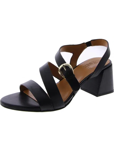 Naturalizer Womens Leather Strappy Block Heel In Black