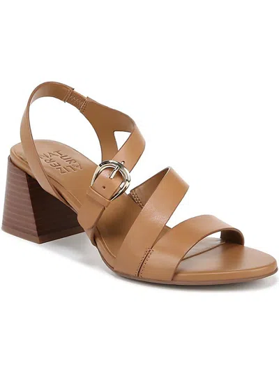 Naturalizer Womens Leather Strappy Block Heel In Multi