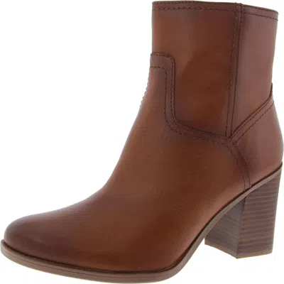 Naturalizer Womens Leather Zipper Booties In Multi