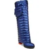Naturalizer X Think Royln Crosswalk Zip Puffer Boot In Electric Blue