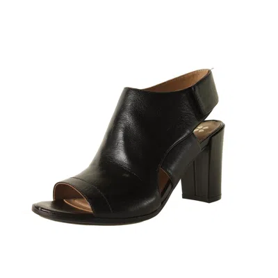 Naturalizer Zahn Womens Leather Open Toe Block Heels In Black