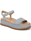Naturalizer Zane Ankle Strap Platform Sandal In Silver