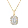 Naturalux 14k White 1.4 Cttw Lab Grown Diamond Halo Necklace In Gold