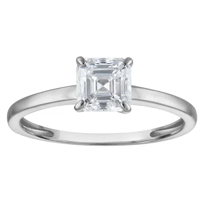 Naturalux 14k White Gold 1 Ct Lab Grown Diamond Solitaire Ring In Metallic