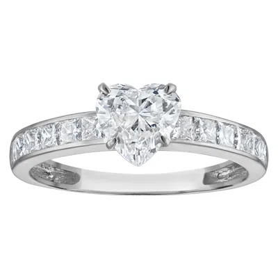 Naturalux 14k White Gold 1.75 Cttw Lab Grown Diamond Ring In Metallic