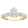 Naturalux 14k White Gold 2 Cttw Lab Grown Diamond Ring In Gold