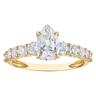 Naturalux 14k White Gold 2 Cttw Lab Grown Diamond Ring