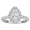 Naturalux 14k Yellow Gold 1.7 Cttw Lab Grown Diamond Halo Ring In White