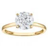 Naturalux 14k Yellow Gold 2 Ct Lab Grown Diamond Solitaire Ring In Gold