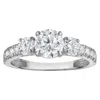 Naturalux 14k Yellow Gold 3-stone 1.8 Cttw Lab Grown Diamond Ring In Metallic