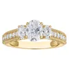 Naturalux 14k Yellow Gold 3-stone 2 Cttw Lab Grown Diamond Ring In Gold